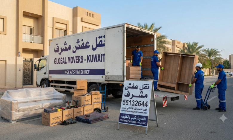 نقل عفش مشرف 55132644 | أفضل خدمات نقل الأثاث في مشرف بالكويت مع الفك والتركيب والتغليف